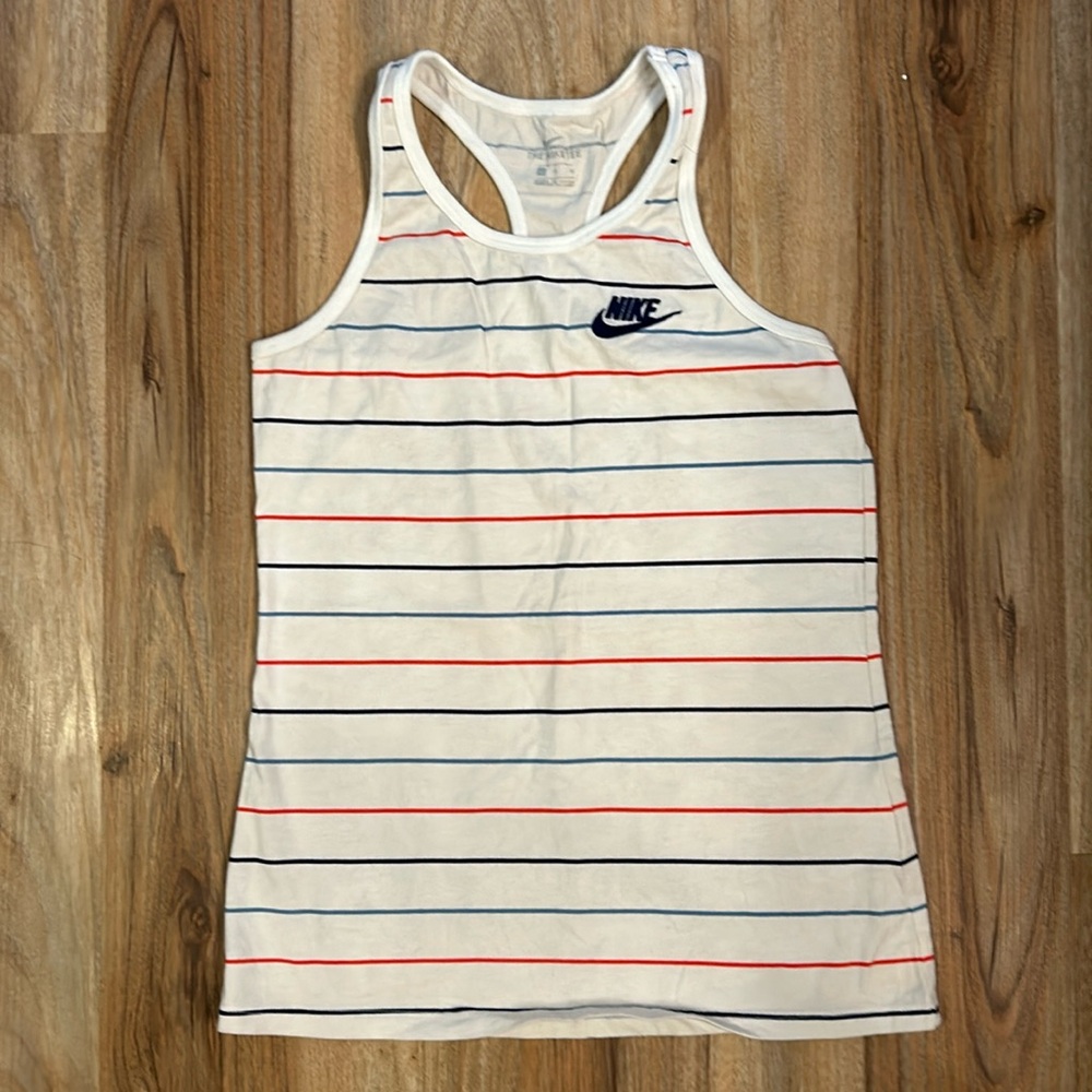 Nike kids striped razorback tank top
